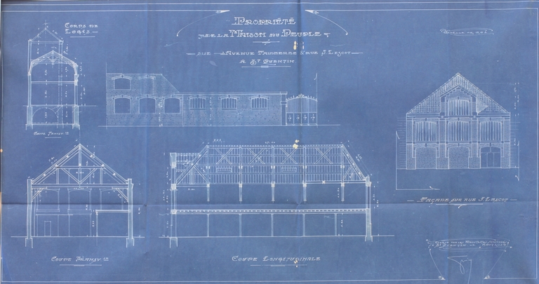 Ancienne fonderie et grillage de tissu Vacarie, fonderie Grare-Carrois, puis Havequez et Cie, puis Mariolle-Pinguet, magasin coopérative La Fraternelle de Saint-Quentin