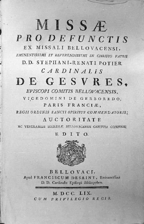 Livre : Missel des morts