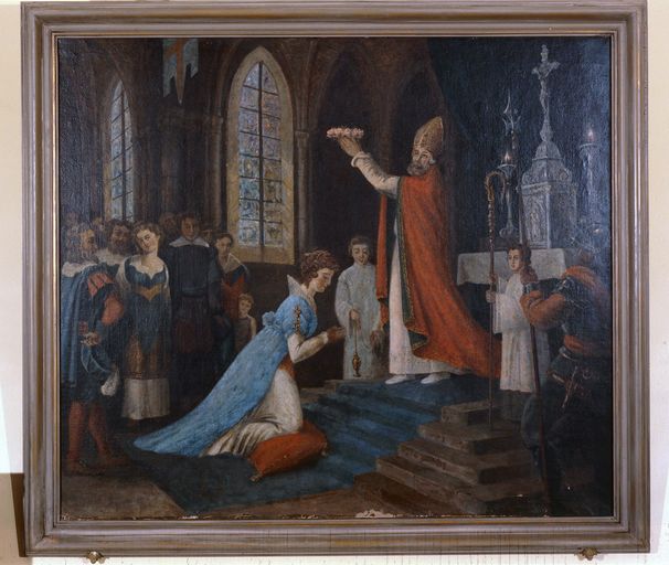 Tableau : saint Médard couronnant sa soeur Rosière