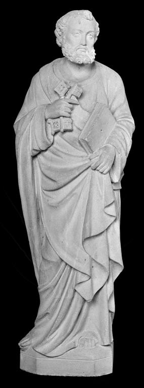 Ensemble de 2 statues : saint Pierre et saint Paul de Tarse
