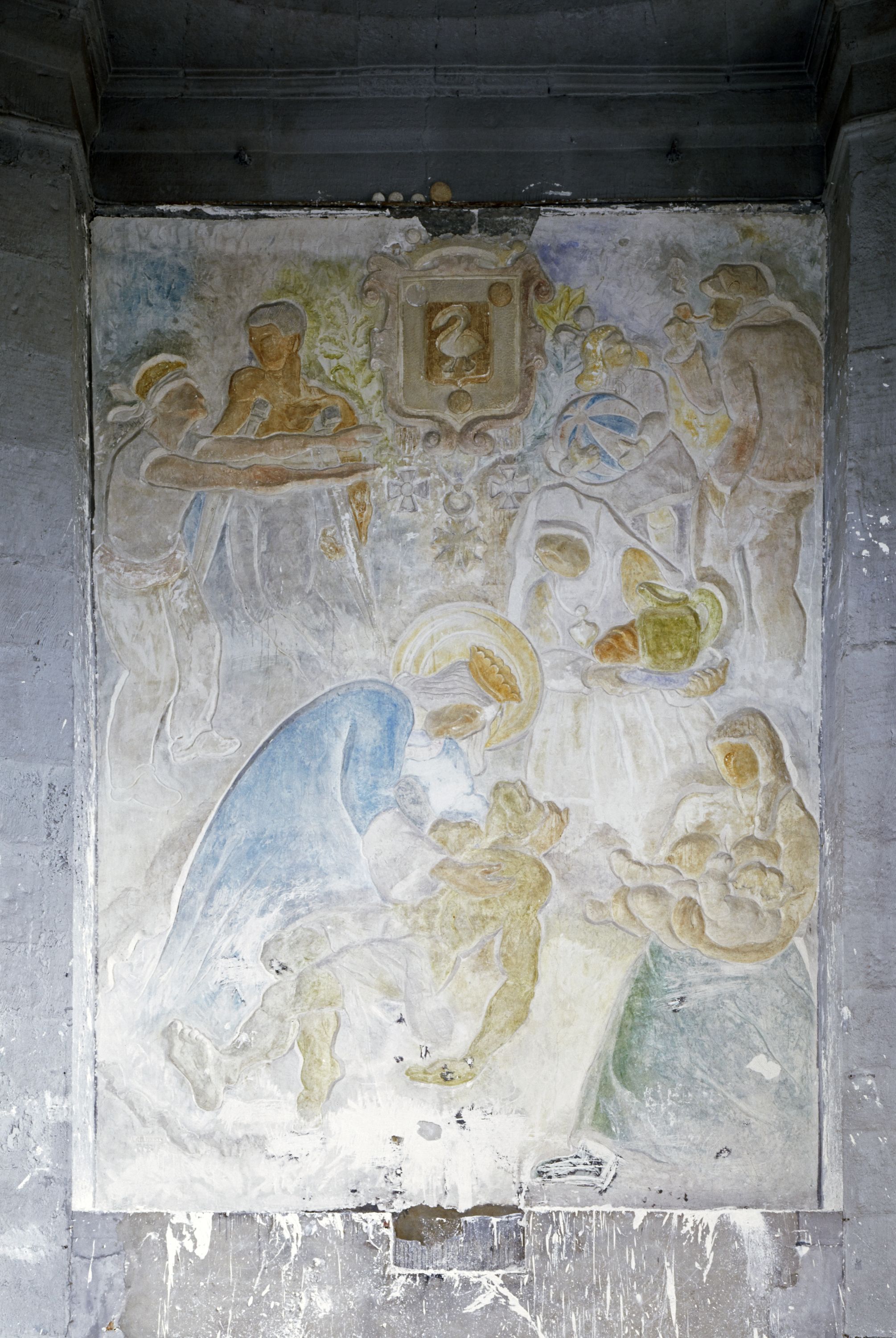 Relief écrasé : hommage à l'hôpital Saint-Louis