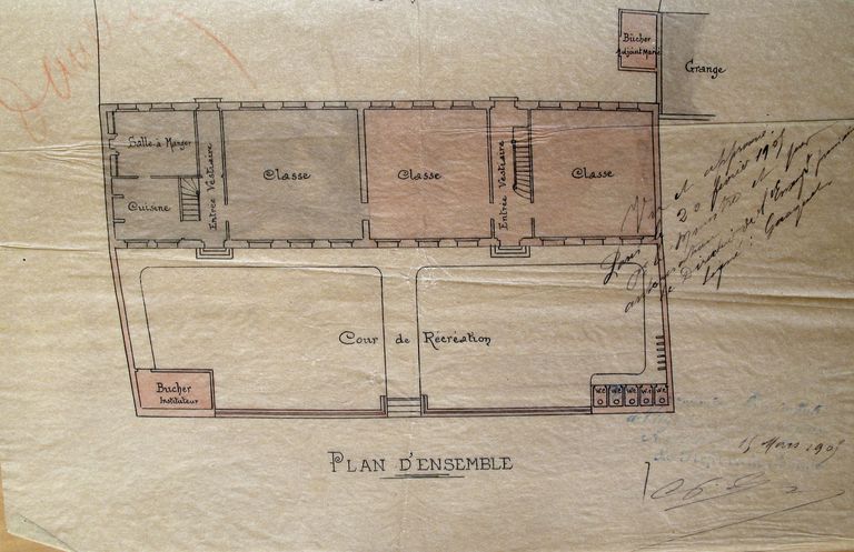 École primaire de garçons et ancienne mairie de Berteaucourt-les-Dames