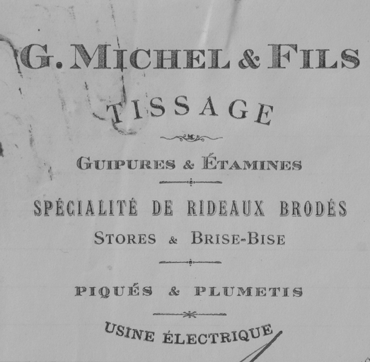 Ancienne broderie mécanique et tissage G. Michel et Fils, puis Société Textile de Saint-Quentin, bonneterie Mention-Lefèvre