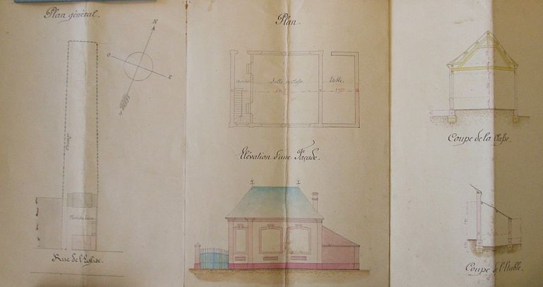 Ancienne école primaire de filles, puis école primaire mixte et mairie, actuelles mairie et médiathèque de Ribeaucourt