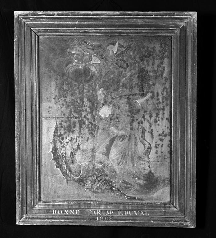 Ensemble de 3 tableaux : sainte Marguerite, saint Martin, L'Agonie du Christ