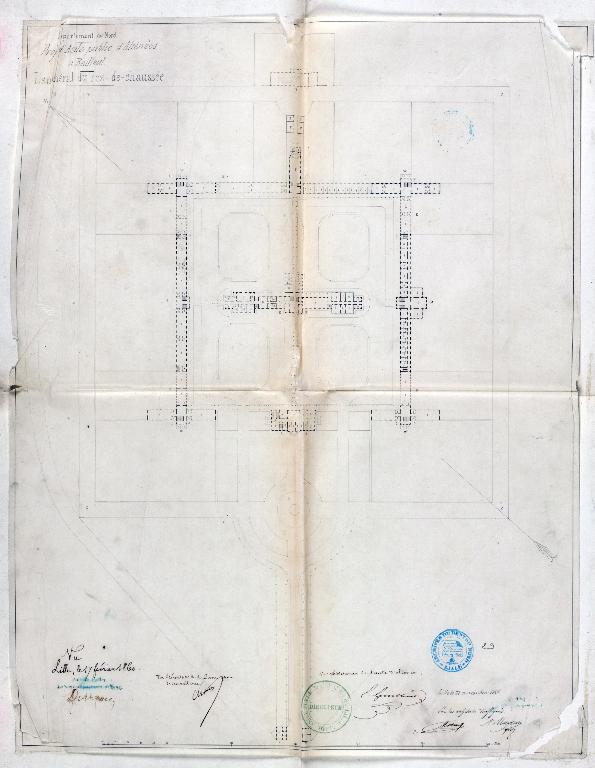 Ancien asile d'aliénés, puis hôpital psychiatrique, puis centre hospitalier spécialisé (CHS), dit établissement public de santé mentale des Flandres