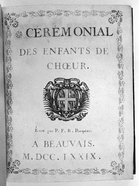 Manuscrit : Cérémonial des enfants de chœur