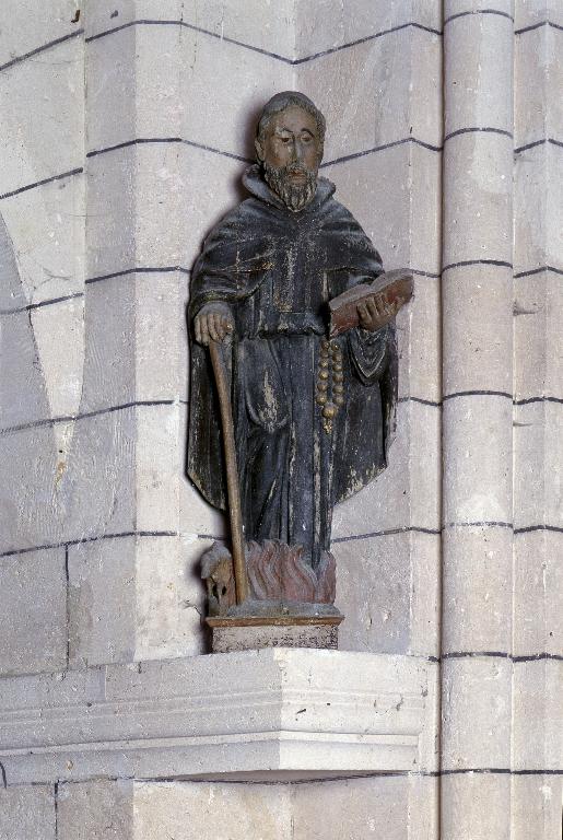 Statue (demi-nature) : saint Antoine ermite