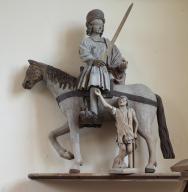 Groupe sculpté : saint Martin de Tours