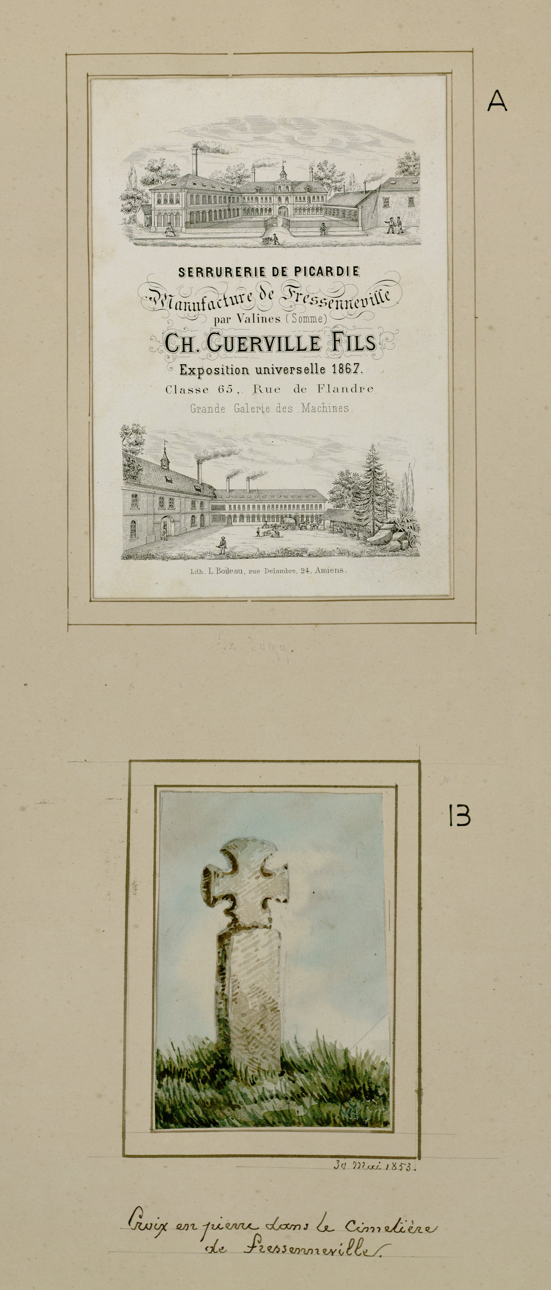 École primaire de Fressenneville (ancienne église paroissiale et cimetière Saint-Quentin)