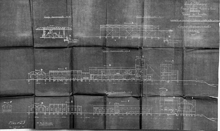 Ancienne usine de pâte à papier Mayen, huilerie Nourylande, puis Robbe et usine de produits chimiques Novance