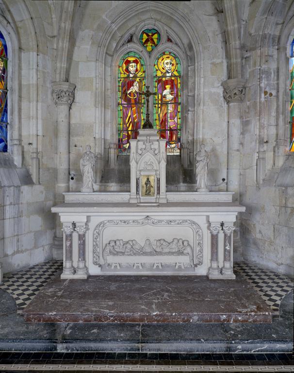 Ensemble du maître-autel (autel, tabernacle, 2 statues)
