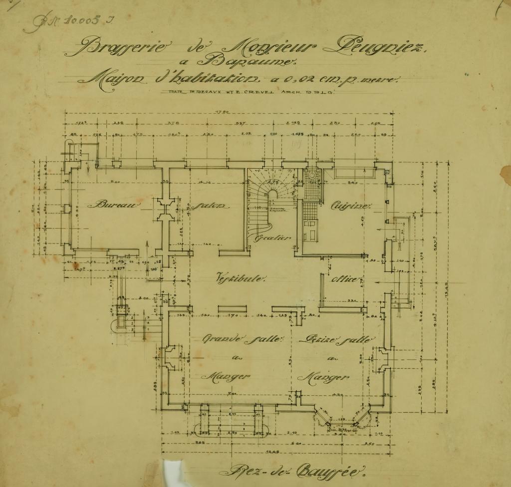 Ancienne brasserie et logement patronal de M. Jean Peugniez, actuellement immeuble à logements