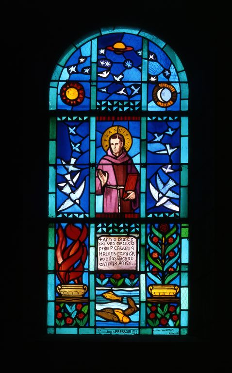 Verrière figurée : Saint François d'Assise (baie 24)