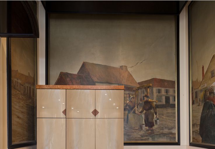 Peintures marouflées représentant des scènes de la vie quotidienne à Berck