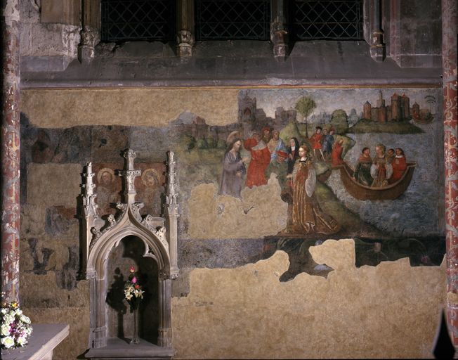Ensemble des peintures monumentales de la chapelle Sainte-Madeleine : scènes de la vie de sainte Madeleine