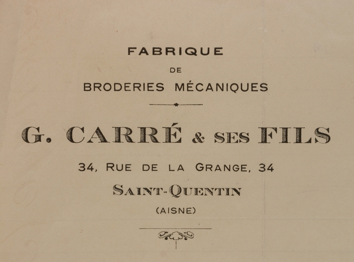 Ancienne broderie mécanique Marquès-Balembois, puis Paul Morel, puis G. Carré et Fils, confection Boizard, puis Bourdin