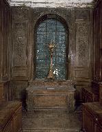 Ensemble de l'autel secondaire Saint-Martin (plate-forme d'autel, autel tombeau, gradin d'autel)