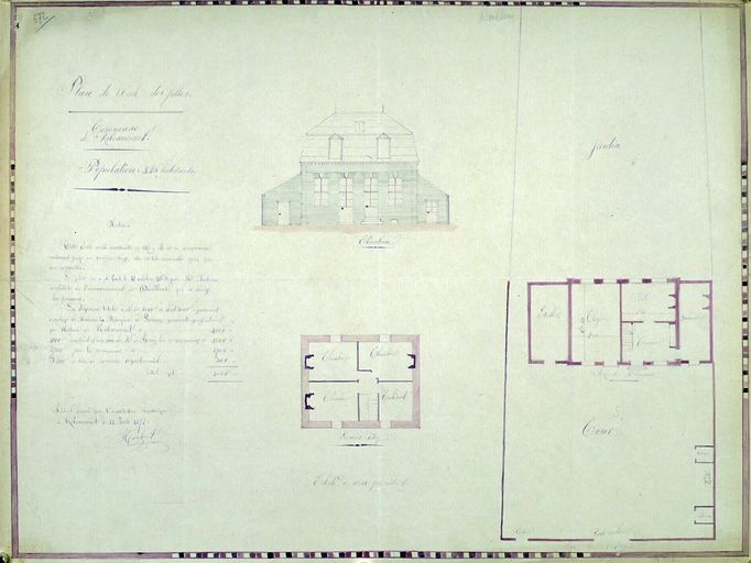 Ancienne école primaire de filles, puis école primaire mixte et mairie, actuelles mairie et médiathèque de Ribeaucourt