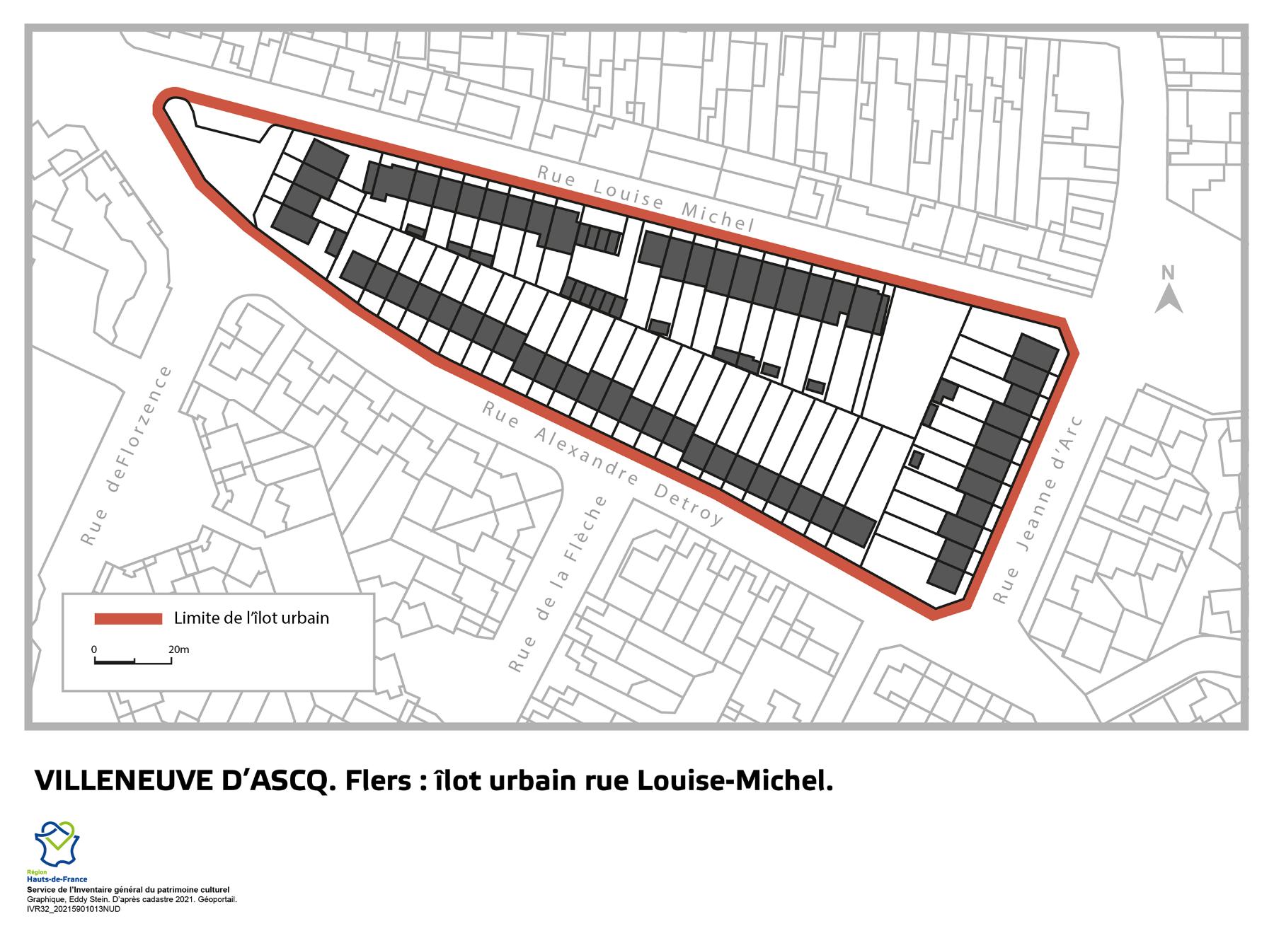 La formation d'un îlot urbain : la rue Louise-Michel à Flers. 