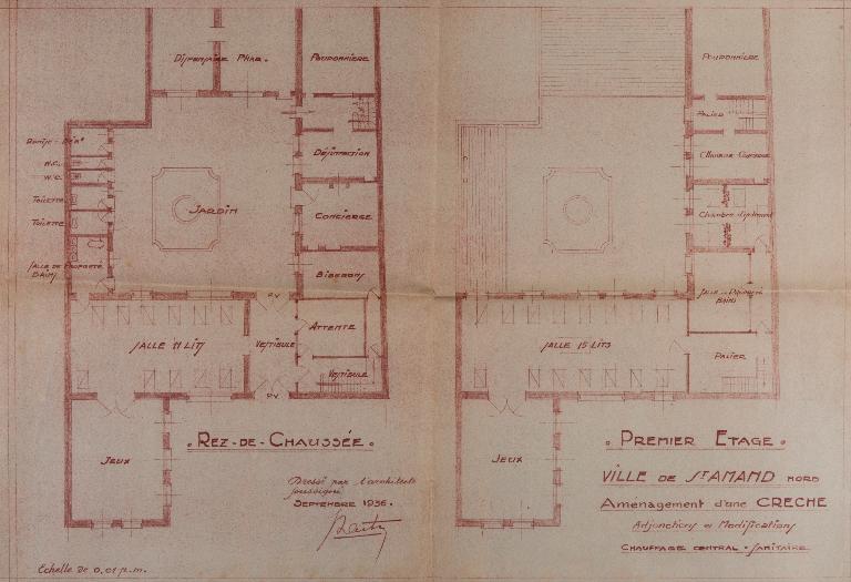 Hôpital, hospice, puis maternité, pouponnière et crèche, actuellement centre hospitalier