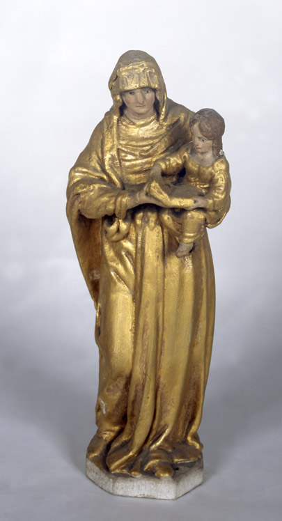 Ensemble de 2 statues du tabernacle : Education de la Vierge, Grand prêtre