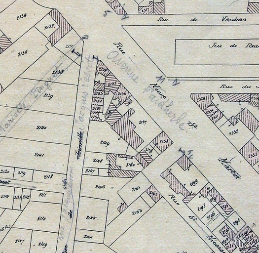 Ancienne fonderie et grillage de tissu Vacarie, fonderie Grare-Carrois, puis Havequez et Cie, puis Mariolle-Pinguet, magasin coopérative La Fraternelle de Saint-Quentin