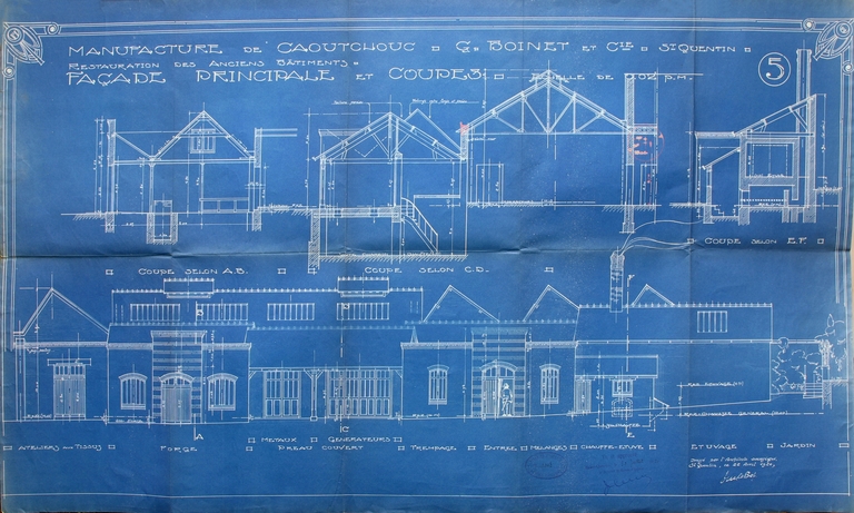 Ancienne usine de caoutchouc Léfébure, Legrand et Cie, puis manufacture Générale de Caoutchouc Veuve Boinet et fils, garage, puis usine de textile non tissé et entrepôt commercial