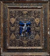 Paire de tableaux : Crucifixion et Mise au Tombeau