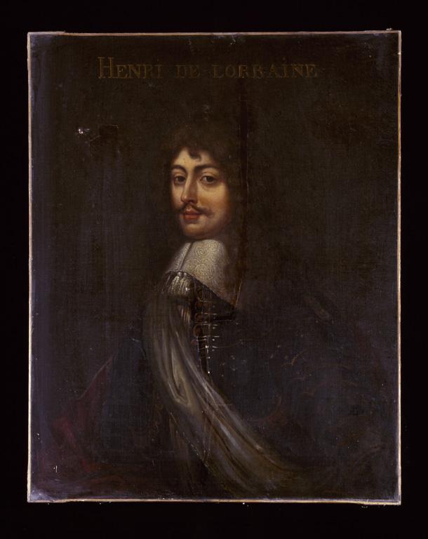 Ensemble de 3 tableaux et leurs cadres : Portrait de Henri Ier de Lorraine, duc de Guise, dit le Balafré, Portrait de François, duc de Lorraine, Portrait d'Henri II de Lorraine, duc de Guise, grand chambellan de France