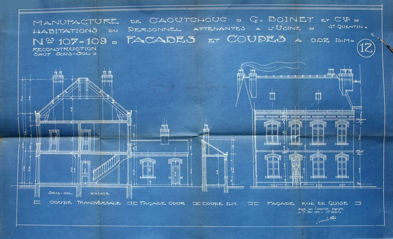 Ancienne usine de caoutchouc Léfébure, Legrand et Cie, puis manufacture Générale de Caoutchouc Veuve Boinet et fils, garage, puis usine de textile non tissé et entrepôt commercial