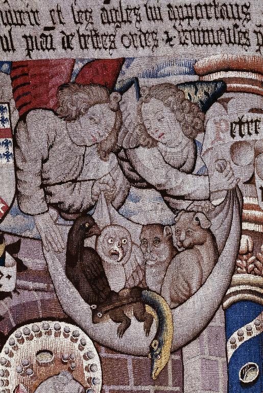 Pièce murale : La Vision des animaux impurs, le Baptême du centurion Corneille et l'Emprisonnement de saint Pierre