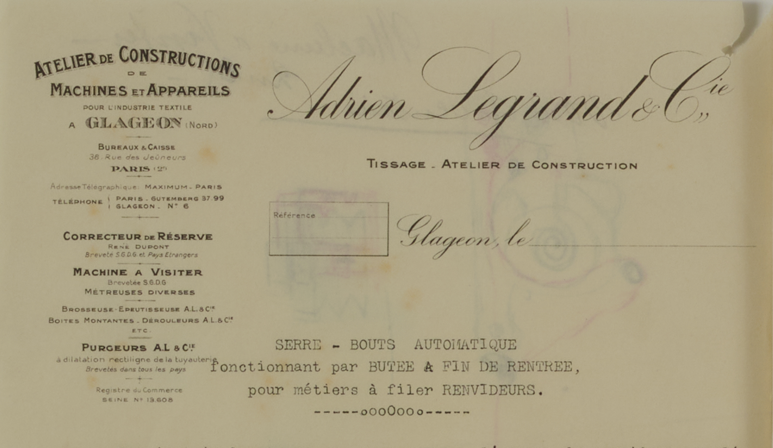 Filature et tissage de laine peignée Théophile Legrand, puis Les fils de Théophile Legrand, puis tissage et usine de construction mécanique Adrien Legrand & Cie, actuellement entrepôt industriel de la communauté d'Emmaüs