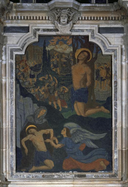 Tableau de l'autel secondaire Saint-Sébastien : le Martyre de saint Sébastien