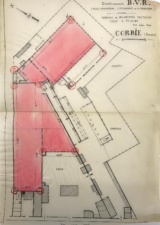 Ancienne usine de bonneterie Blais-Mousseron, puis Blais-Mousseron, L. Villeminot et Rondeau (B.V.R.)