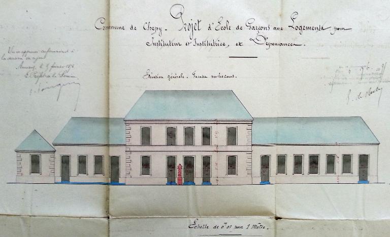 Anciennes écoles primaires de filles et de garçons et ancienne mairie de Chépy