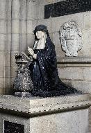 Élément du monument funéraire de l'abbesse Louise de Lorraine : priant de Louise de Lorraine, dit à tort de Gabrielle-Marie de la Rochefoucauld
