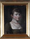 Tableau : Portrait de jeune fille avec un collier, en buste