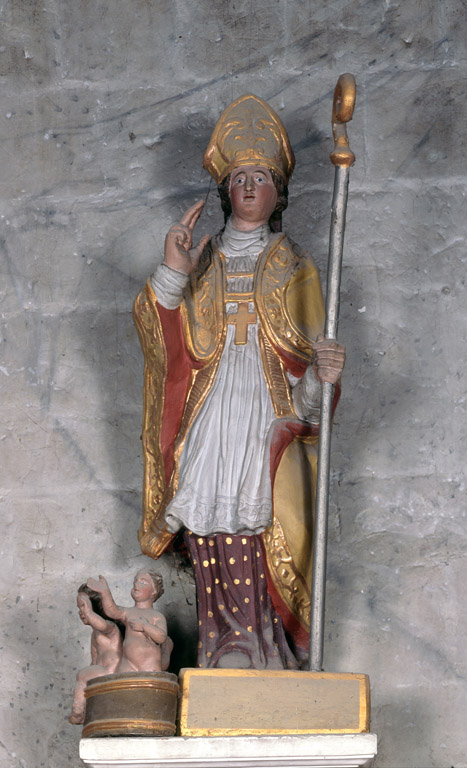 Statue (petite nature) : saint Nicolas de Bari