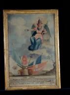 Tableau de société d'arquebusiers, pour le Sieur Chauvet, huile sur toile, 18e siècle. Collection de la S.H.A.C.T.