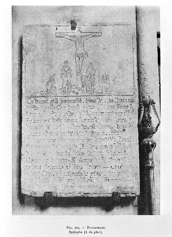 Plaque funéraire de Joachim Clarin et de son épouse (œuvre détruite)