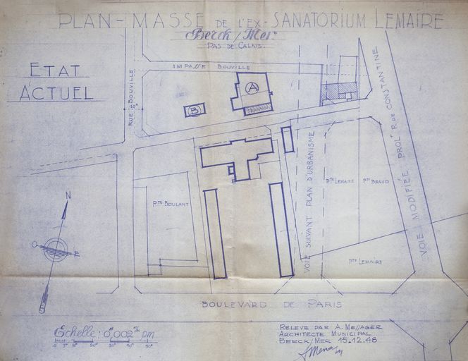 Ancien hôpital marin, dit maison Cornu pour garçons, devenu hôpital Bouville 1, puis sanatorium ou clinique orthopédique Lemaire, enfin centre de post-cure et de réadaptation fonctionnelle, dit centre La Mollière