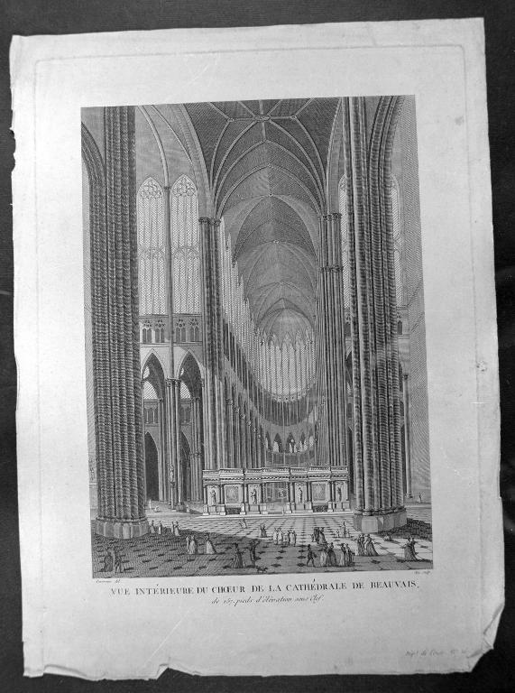 Estampe : Vue intérieure de la cathédrale de Beauvais (n° 1)