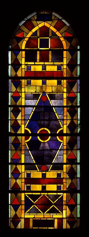 Ensemble de deux verrières décoratives (baies 1 et 2)