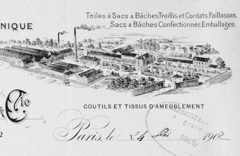 Ancien tissage de jute Richard, puis Roche Flament Loquet, puis Dumas Noirot et Leridais, puis Bernheim Frères et Cie, puis Société Industrielle et Commerciale La Catiche (SICA), devenue usine de matériel électrique Somelec