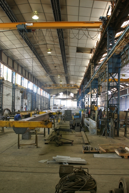 Ancienne usine de chaudronnerie et de construction métallique Bourleaux Fils, puis Construction Industrielle et Travaux en Fer de Saint-Quentin, usine de matériel d'équipement industriel Burton'Steel