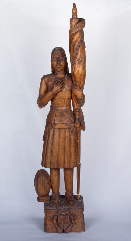 Ensemble de 2 rondes-bosses : buste et statue de Jeanne d'Arc