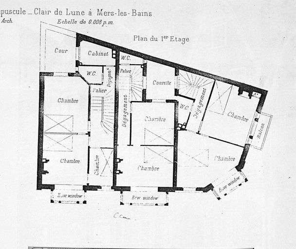 Maison à trois logements accolés, dits Le Tourbillon, Le Crépuscule et Clair de Lune