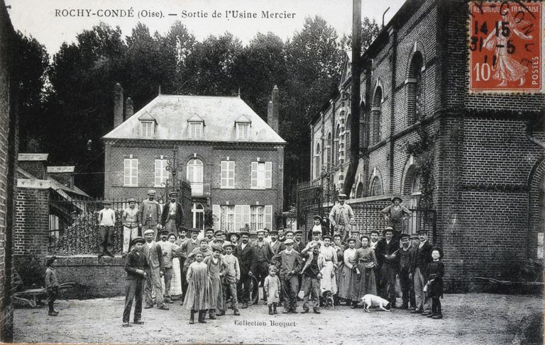 Ancien moulin à foulon et moulin à huile Prévost, puis moulin à farine Prévost, puis moulin Leroux, puis usine de boutons Achille Lanquepin, puis Mercier