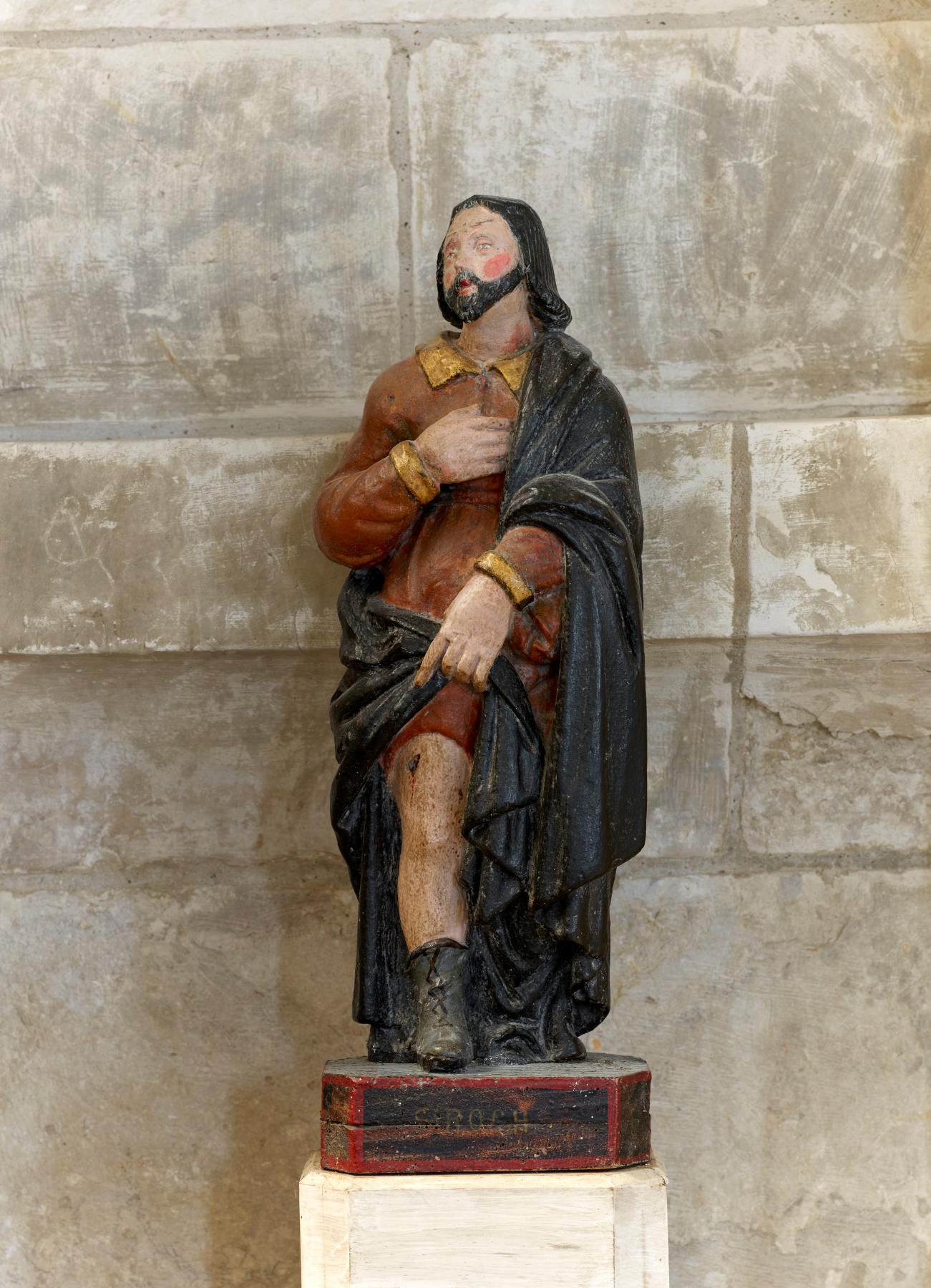 Statue (statuette) : saint Roch